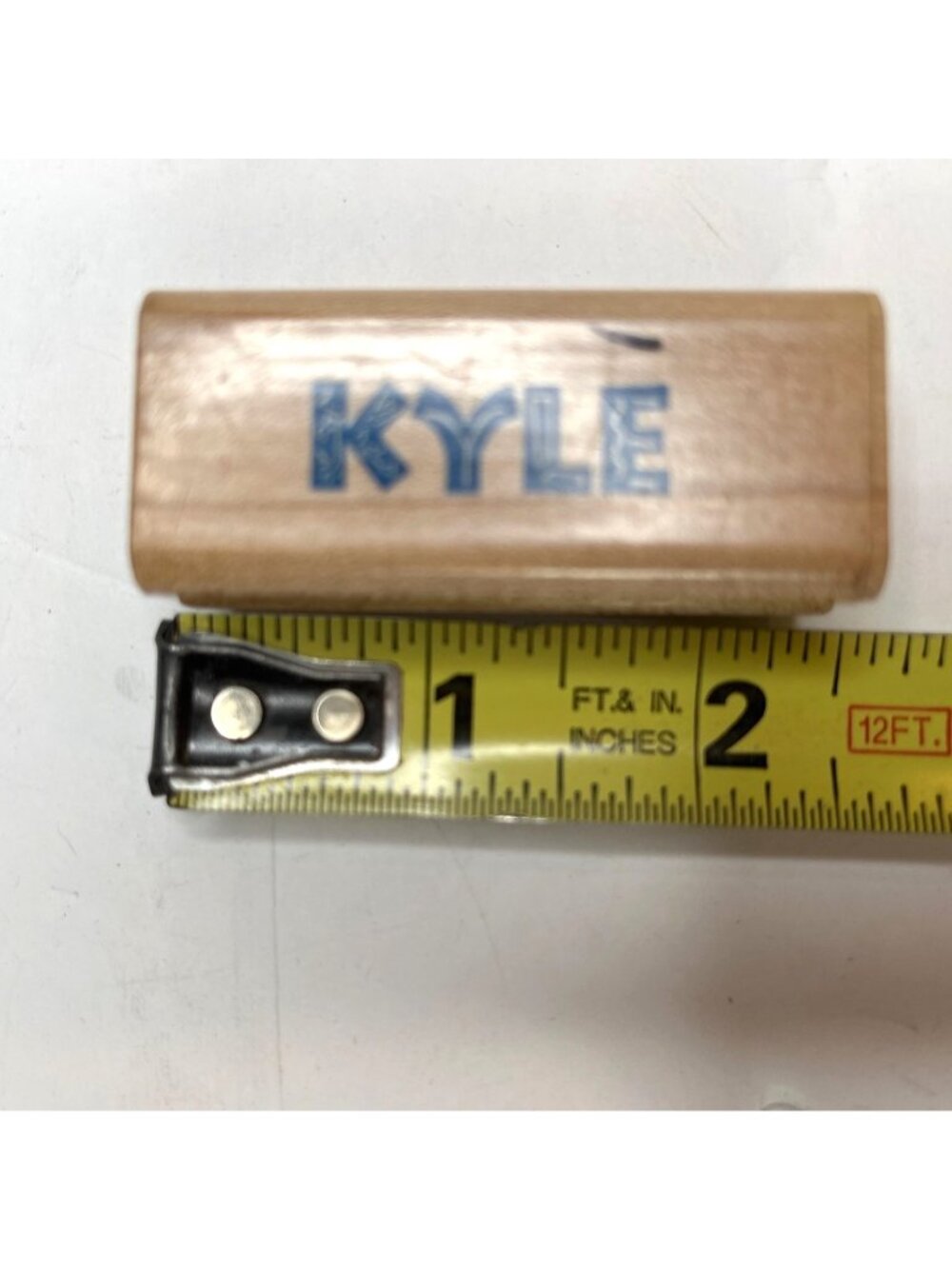 Kyle Personalized Wooden Handle Rubber Stamp A153